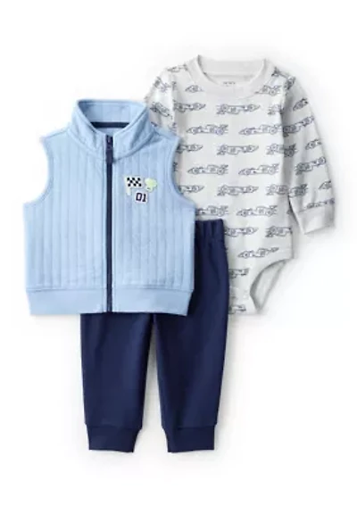 Baby Boys 3-Piece Vest Set