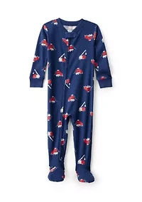 Baby Boys 1-Piece Cotton Footies