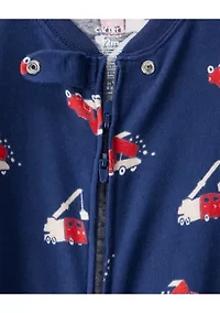 Baby Boys 1-Piece Cotton Footies