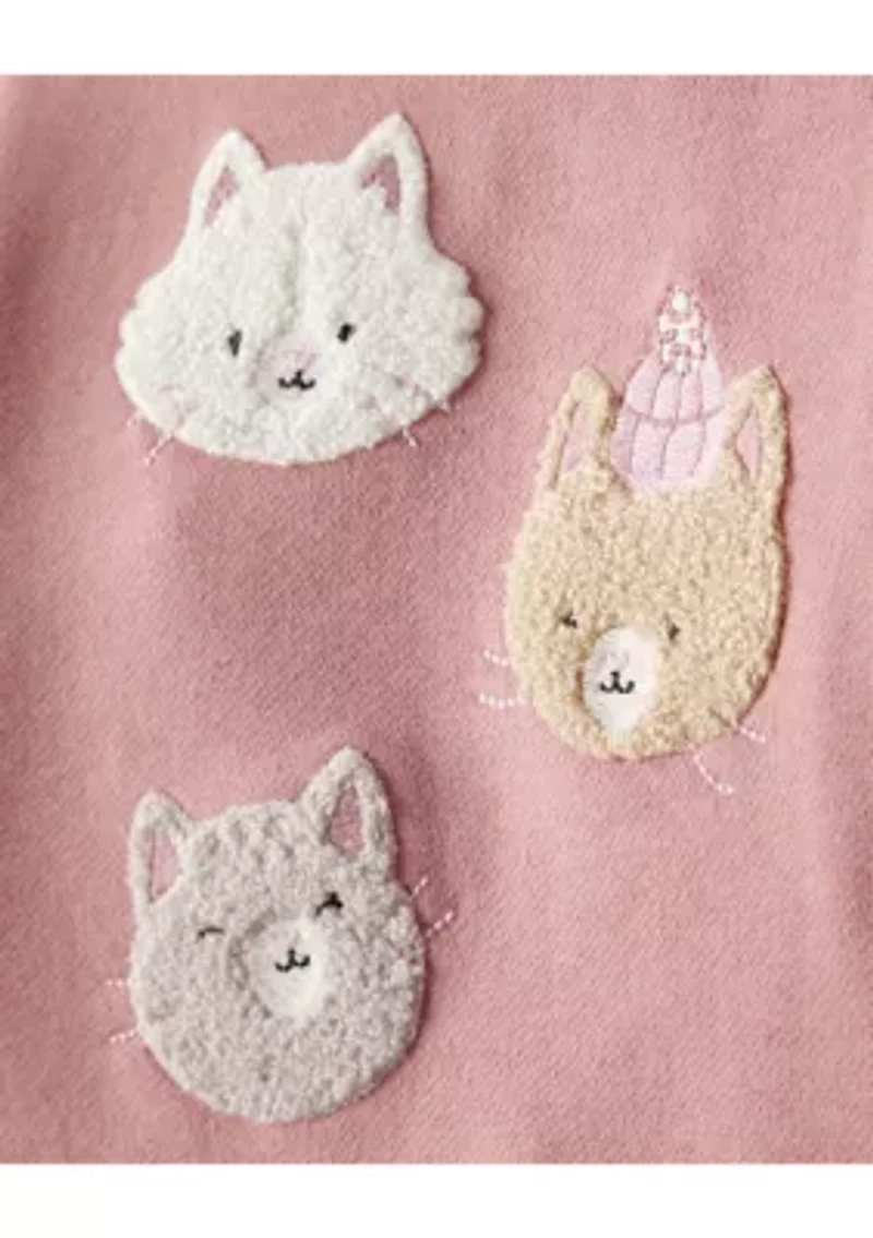 Baby Girls Cat Embroidery Set