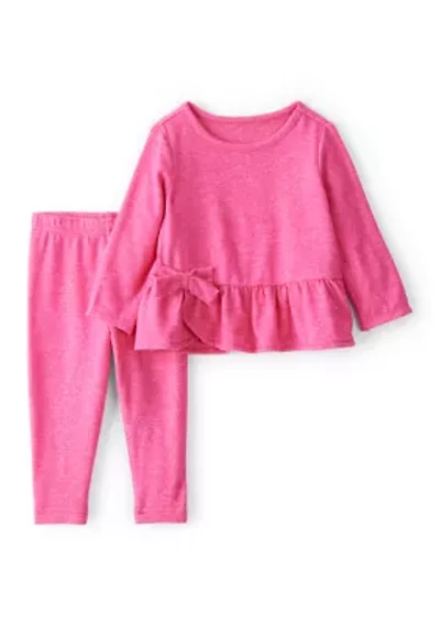 Baby Girls Peplum Top and Leggings Set