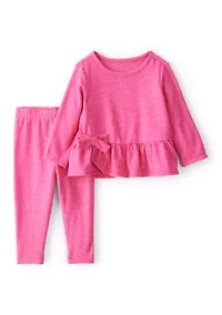Baby Girls Peplum Top and Leggings Set