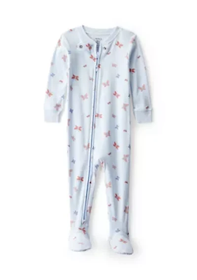 Baby Girls 1-Piece Cotton Footies