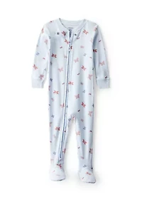 Baby Girls 1-Piece Cotton Footies
