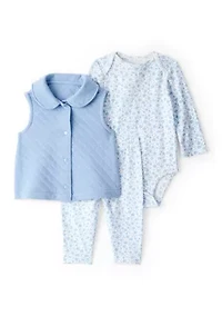 Baby Girls 3PC Vest Set