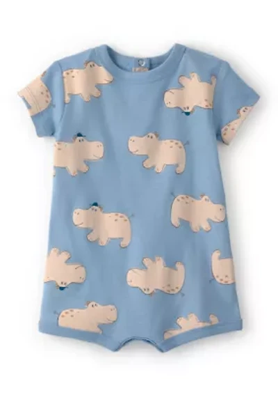 Baby Boys Hippo Print Onesie