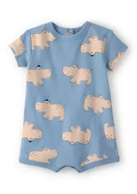 Baby Boys Hippo Print Onesie