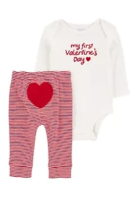 Baby My First Valentine's Day Set