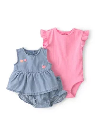 Baby Girls Top Body Suit and Short set