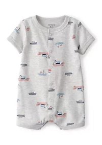 Baby Boys Boat Print Onesie