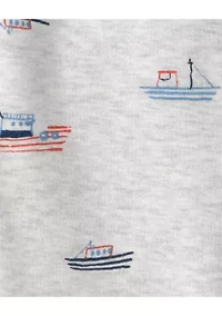 Baby Boys Boat Print Onesie