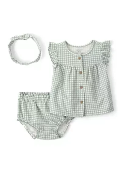 Baby Girls Plaid Set