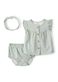 Baby Girls Plaid Set