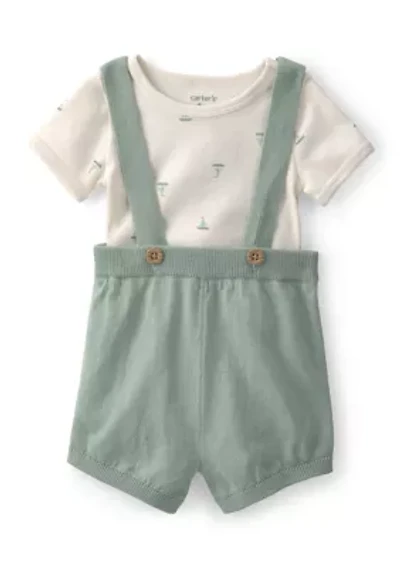Baby Boys 2 Piece Overall Set