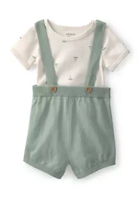 Baby Boys 2 Piece Overall Set