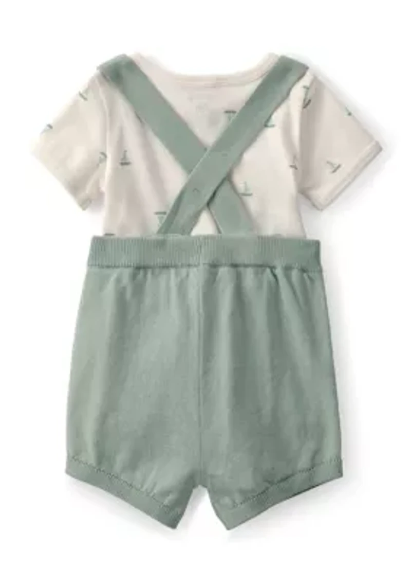 Baby Boys 2 Piece Overall Set