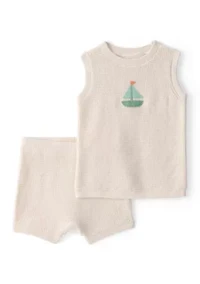 Baby Boys 2 Piece Shirt and Shorts Set