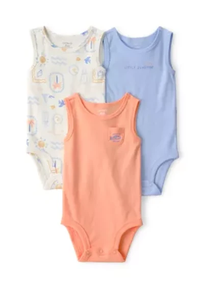 Baby Boys Multi-Colored Bodysuits - 3-Pack