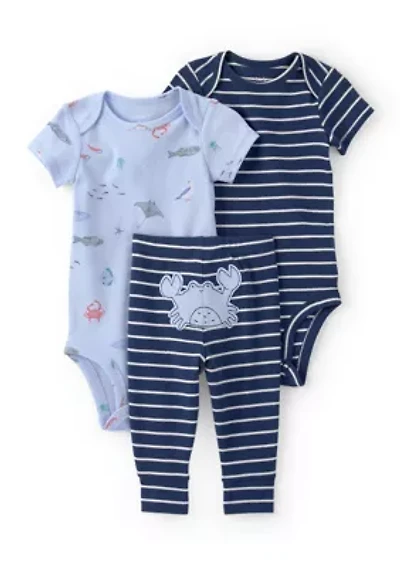 Baby Boys 3 Piece Sea Animals Set