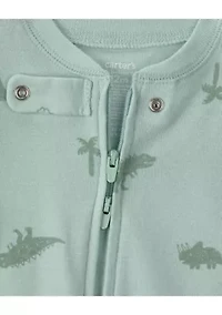 Baby Boys Dinosaur Print Footie Pajamas