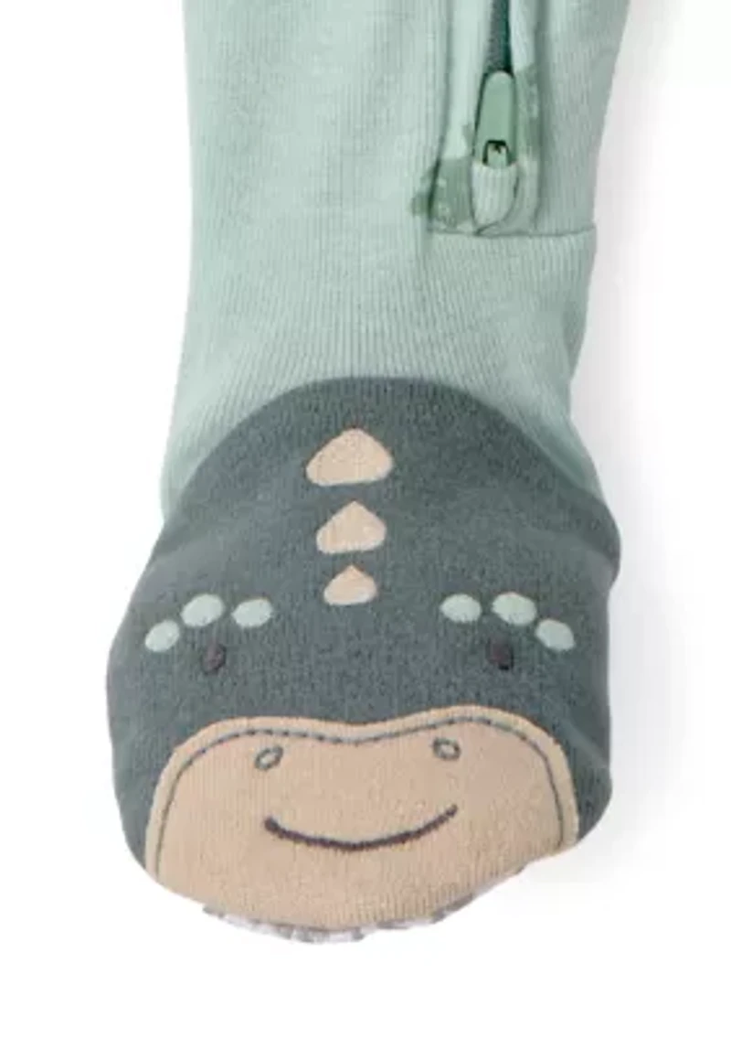 Baby Boys Dinosaur Print Footie Pajamas