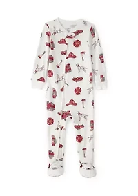 Baby Boys Firetruck Footie Pajamas