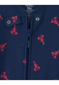 Baby Boys Lobster Print Footie Pajamas
