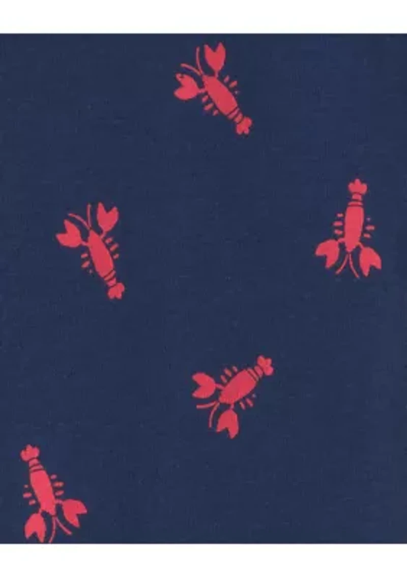 Baby Boys Lobster Print Footie Pajamas