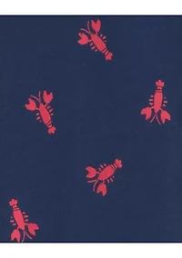Baby Boys Lobster Print Footie Pajamas