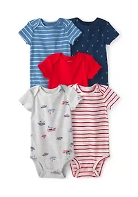 Baby Boys Nautical Theme Set of 5 Bodysuits