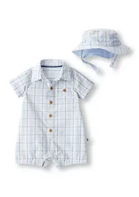 Baby Boys Romper and Matching Hat