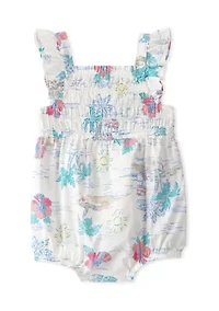 Baby Girls Tropical Print Romper