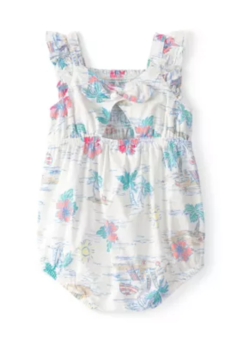 Baby Girls Tropical Print Romper