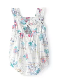 Baby Girls Tropical Print Romper
