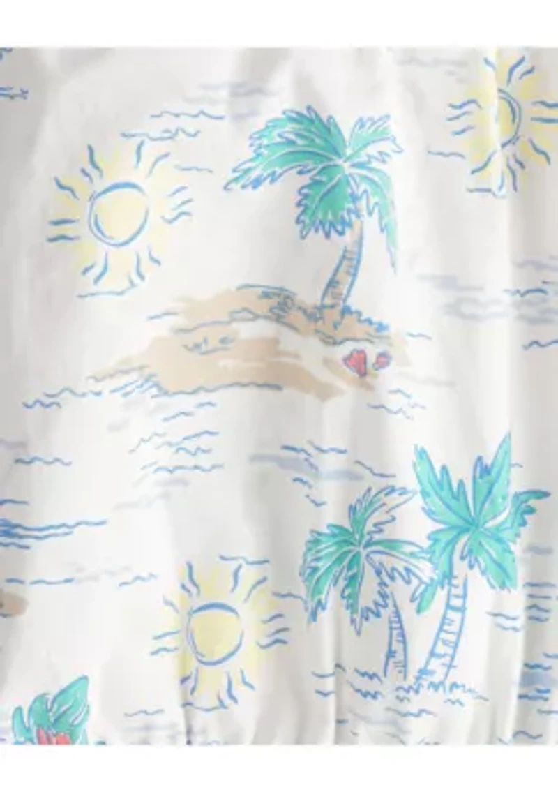 Baby Girls Tropical Print Romper