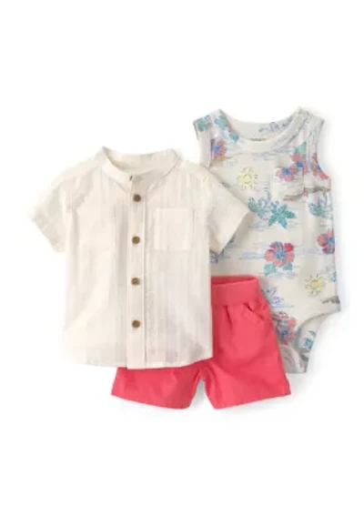 Baby Girls 3 Piece Short Set