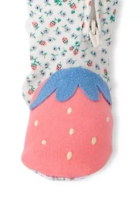 Baby Girls Strawberry Footie Pajamas
