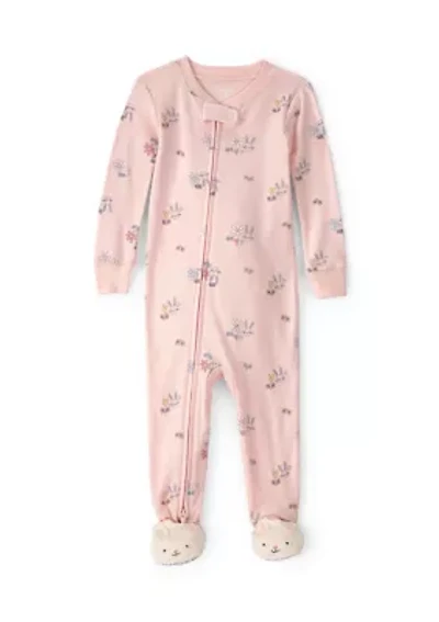 Baby Girls Bunny Footie Pajamas