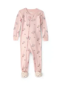 Baby Girls Bunny Footie Pajamas