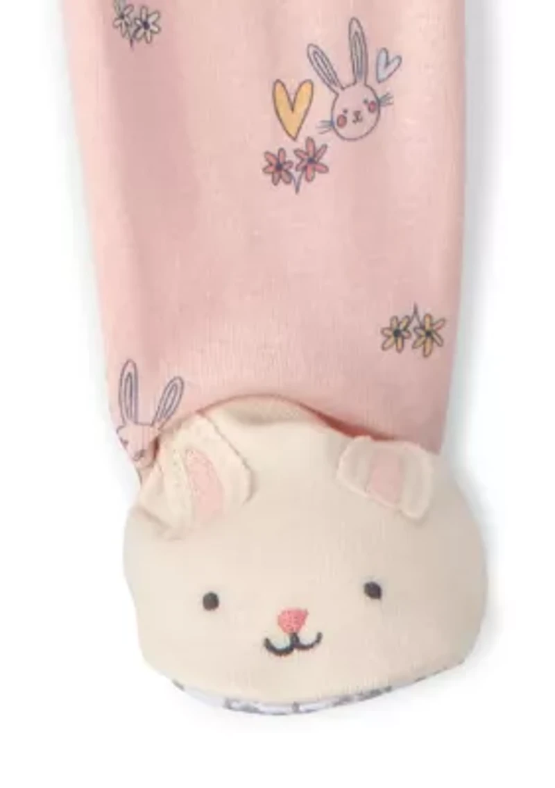 Baby Girls Bunny Footie Pajamas