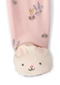 Baby Girls Bunny Footie Pajamas