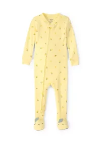 Baby Girls Lemon Print Footie Pajamas