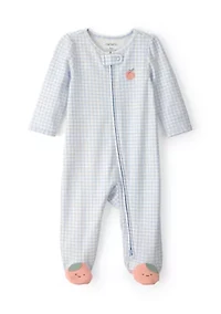 Baby Girls Interlock Snap Footie Pajamas