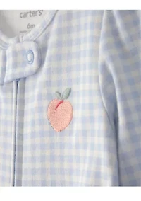 Baby Girls Interlock Snap Footie Pajamas