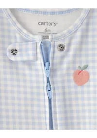 Baby Girls Interlock Snap Footie Pajamas