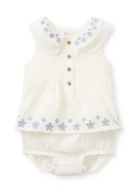 Baby Girls Embroidered Sunsuit Dress