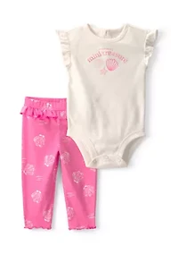 Baby Girls Romper and Pants Set