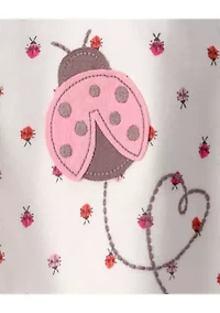 Baby Girls Ladybug Print Romper
