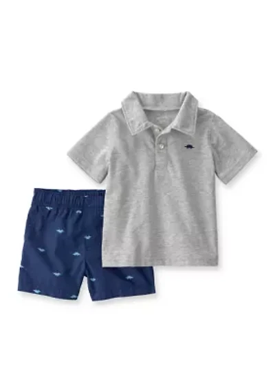 Baby Boys Polo Shirt and Shorts Set