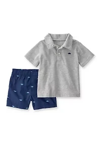 Baby Boys Polo Shirt and Shorts Set